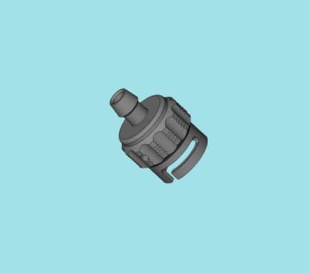 Leak test connector compatible with Storz fiber scopes by Reparts